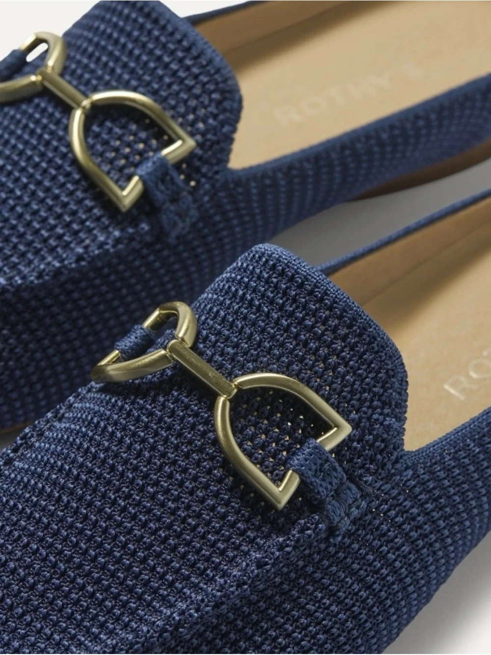 Rothy’s - The Double Bit Loafer Mule in Blue Raffia Knit in 6.5 - Picture 2 of 13